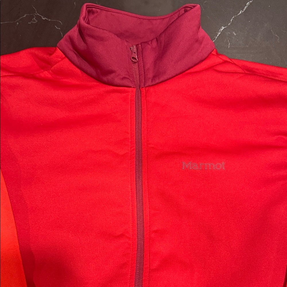 Marmot Women's Color Block Red, Orange abd Maroon Fleece Lined Jacket